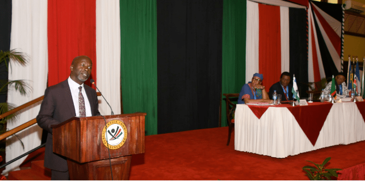 Psc Ceo Paul Ofamba Addressing A Conference. Photo/Psc