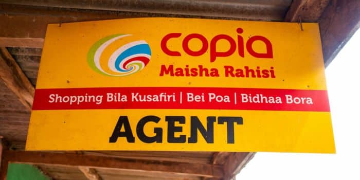A Signage Of A Copia Agent In Kenya. Photo/Copia. Companies