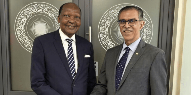 Ktn Founder To Be Honored In A Special Way Tuk Chancellor Jared Kangwana (Left) With Aku President And Vice Chancellor Dr Sulaiman Shahabuddin(Right). Photo/Aga Khan University