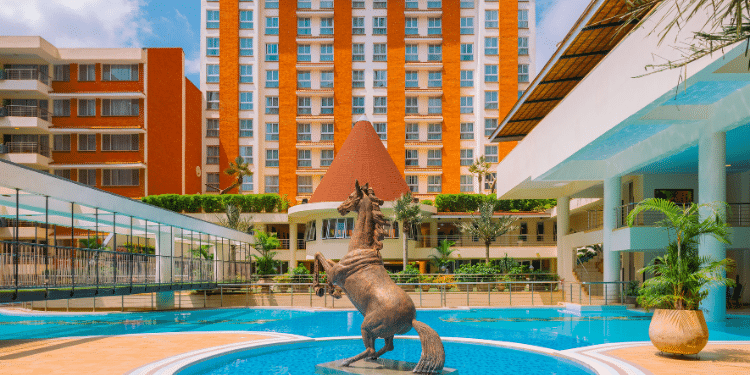 Discover Mövenpick Nairobi And Its Iconic Restaurant Giving 360 Degree Views Of The City The Pool Area At Mövenpick Hotel In Nairobi. Photo/ Mövenpick