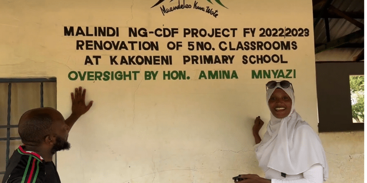 Activist Hanifa Farsafi At Kakoneni Primary School In Kilifi County. Photo/ Hanifa X.activist Hanifa Farsafi At Kakoneni Primary School In Kilifi County. Photo/ Hanifa X.