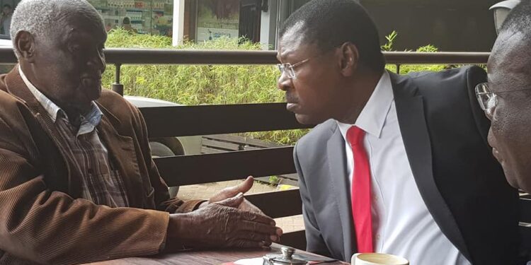 National Assembly Speaker Moses Wetangula With Former Minister Nathan Munoko On June 20, 2019. Photo/ Cpdf Facbeook.
