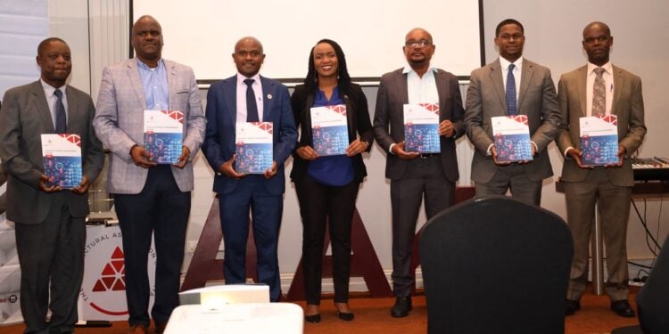 Architectural Association Of Kenya President Florence Nyole (Centre), Alongside Other Stakeholders During The Launch Of The 2024 Status Of The Built Environment Report In Nairobi.