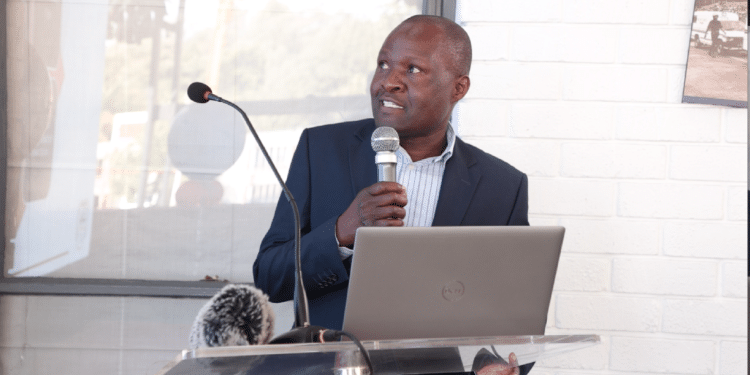 Bm Security Business Development Manager Aston Maungu Speaks At The Company'S 40Th Anniversary In Nairobi. Photo/File