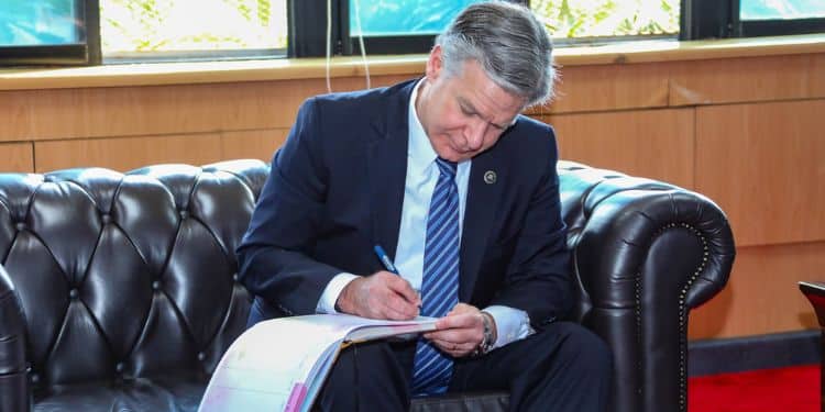 Director Of The Federal Bureau Of Investigation (Fbi) Christopher Wray In Kenya. 