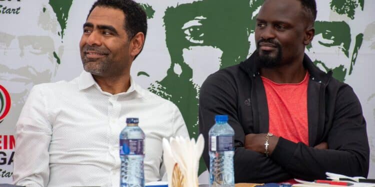 Hussein Mohammed And Mcdonald Mariga. Photo/ Hussein Mohammed