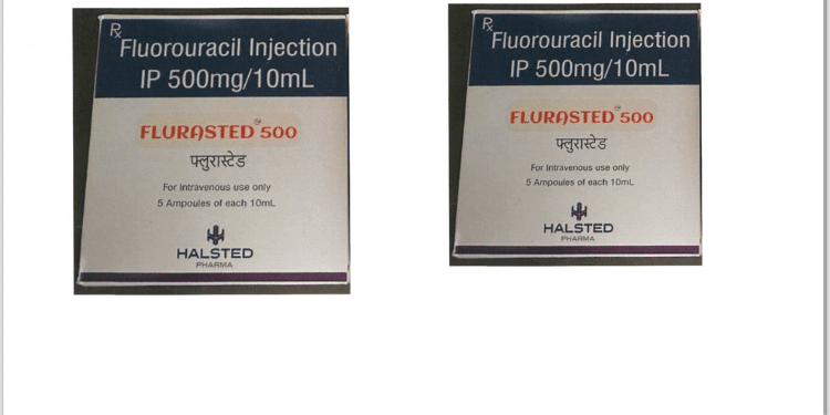 Flurasted 500 (5-Fluorouracil) Injection Batch No. Hhp24017. Photo/ Ppb