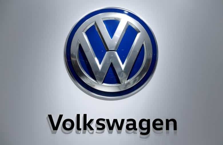  Logo Of German Car Maker Volkswagen Is Pictured In Hanover