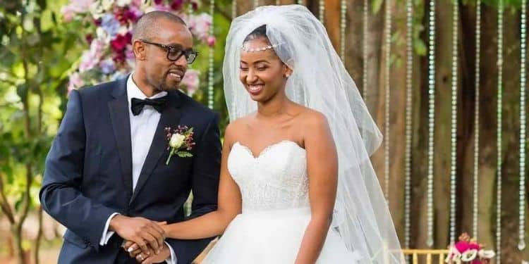 Renowned Kenyan Actress Sarah Hassan And Her Husband, Martin Dale During Their Wedding In 2017. Renowned Kenyan Actress Sarah Hassan And Her Husband, Martin Dale During Their Wedding In 2017. 