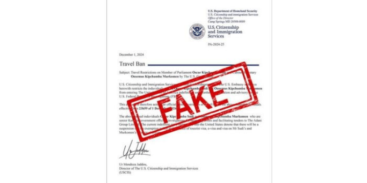 Us Embassy Flags Letter Banning Cs Murkomen And Sudi From Us