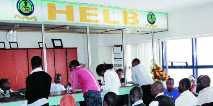 University Students At Helb Offices In Nairobi. Photo/Helb X