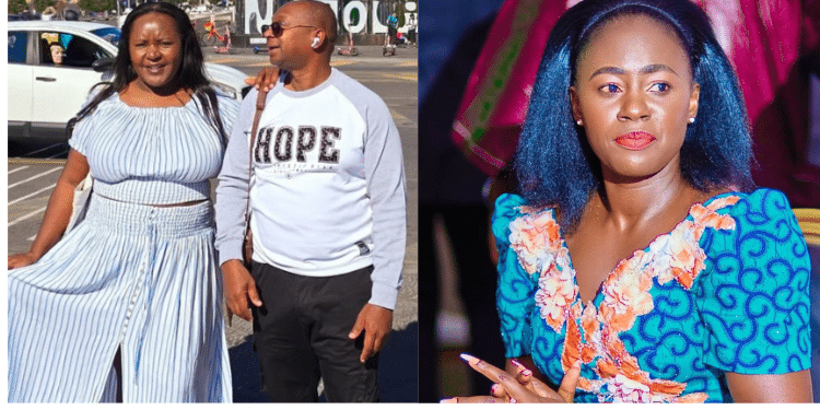 A Photo Of Sarah Kabu And Her Husband Simon Kabu Alongside Akothe. Photo/Ig