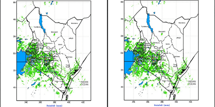 Cumulative Rainfall Forecast For The Perio D Between 23Rd And 24Th December. Photo/ Kenya Met Department