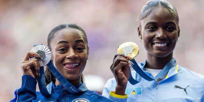 Powerful Black Women Who Made History In 2024 Julien Alfred, The Fastest Woman In The World During The Paris Olympics.