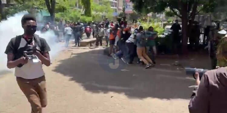 Billy Mwangi, Police Disperse Anti-Abduction Protesters In Nairobi Cbd Using Teargas On Monday, December 30, 2024.Photo/ Cyrus Ombati.