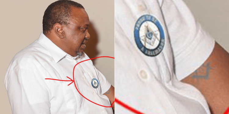 Truth Behind Uhuru Kenyatta Having Freemason Tattoo And Logo Uhuru Kenyatta Allegedly Wearing A Shirt With A Freemason Logo And A Tattoo