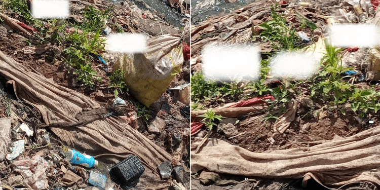 Human Body Parts Found In Sack Dumped In River Inages Of The Sack With Body Parts. Photo/ Kariobangi Social Justice Centre