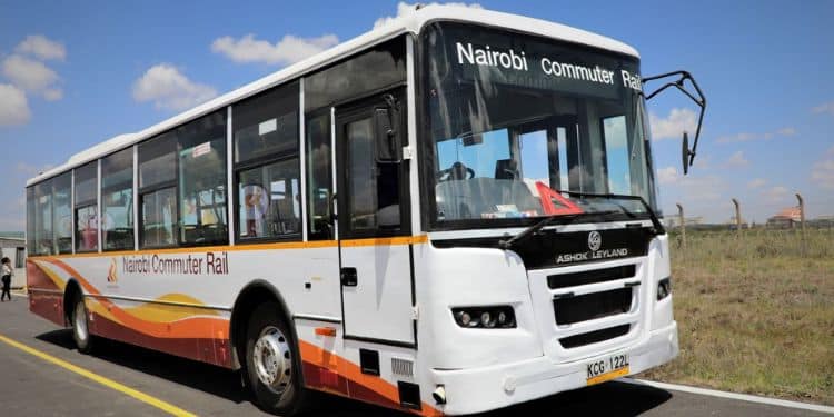 A Nairobi Commuter Rail (Ncr) Bus By Kenya Railways Corporation.