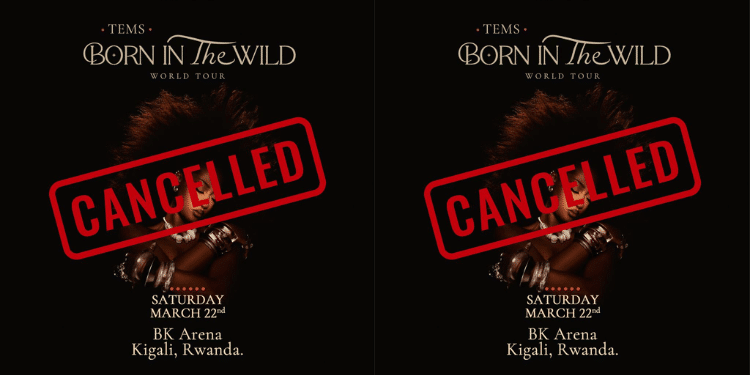 Nigerian Singer Tems Cancels Her Show In Rwanda. Photo/Tems Ig