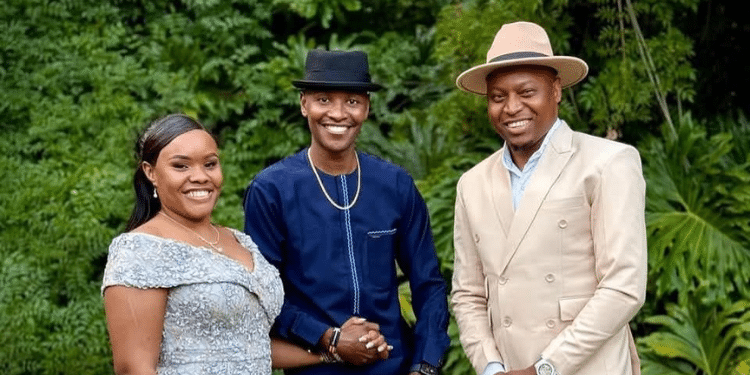 Content Creator (Left) Musician Samidoh Muchoki (Centre) And Baba Talisha (Right). Photo/Mamake Boyz Ig