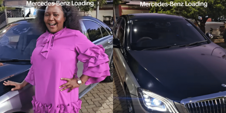 Sarah Mtalii To Buy Ksh34 Million Car After Split With Simon Kabu Photo Collage Of Sarah With A Mercedes Benz Maybach. Photo/Sarah Ig Screengrab