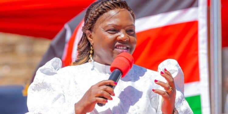 Pastor Dorcas Rigathi During Prayer Meeting In Nyeri. Photo/ Dorcas Rigathi