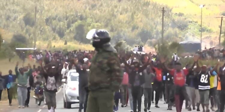 Protests In Molo Over The Death Of Activist Richard Otieno,