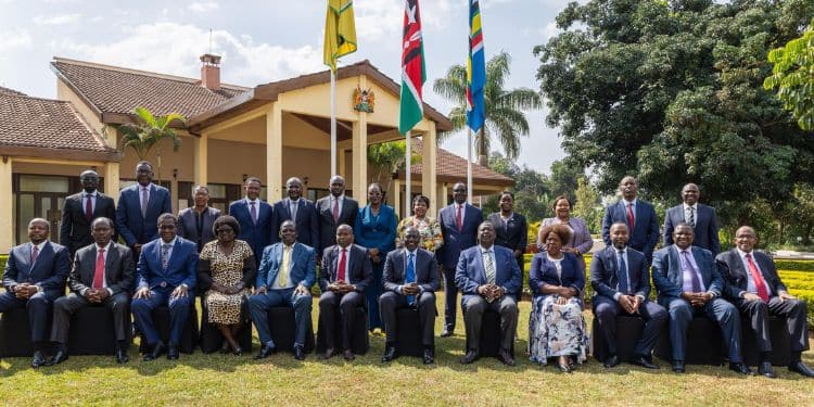 President William Ruto And Cabinet Members. 