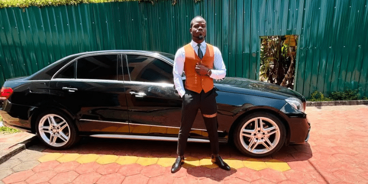 Comedian Mulamwah Standing Beside His Car. Photo/Mulamwah Ig