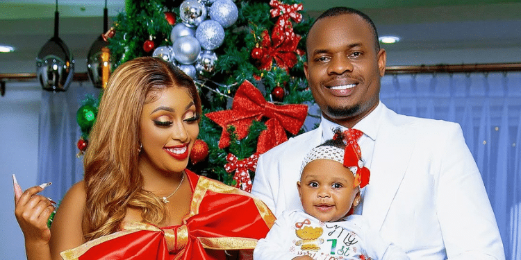 Entrepreneur And Social Media Influencer Kennedy Rapudo And Is Wife Amber Ray And Their Baby Africana Rapudo . Photo/ Rapudo Ig
