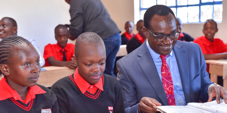 Education Cs Julius Ogamba During His Visit Of Schools