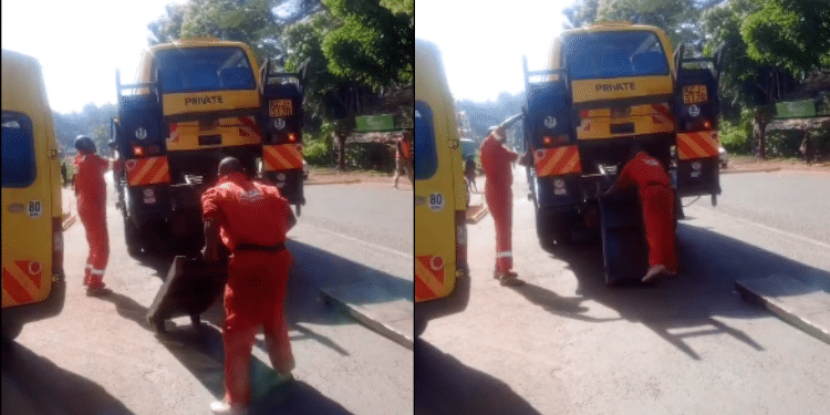 Ntsa Officers Confiscated A School Van Operating Without Motor Vehicle Insurance In Nyeri County. Photo/Ntsa.