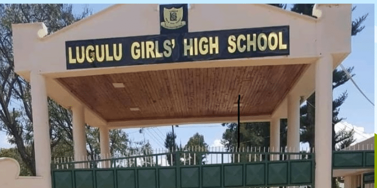 Lugulu Girls High School Main Gate. Photo/K24.