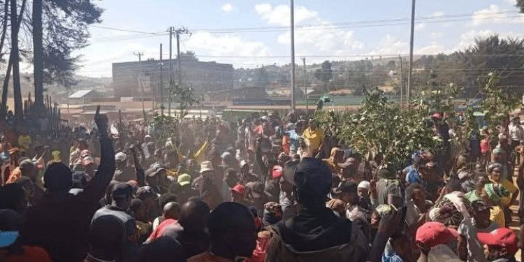 Protests In Elburgon Town, Molo Constituency In Nakuru County Over Richard Otieno’s Murder. Gsu