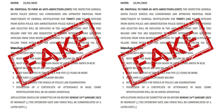 Dci Clarifies Reports Of Forming Anti-Abduction Squad Dci Flags Reports Of Forming Anti-Abduction Unit As Fake. Photo/Dci.