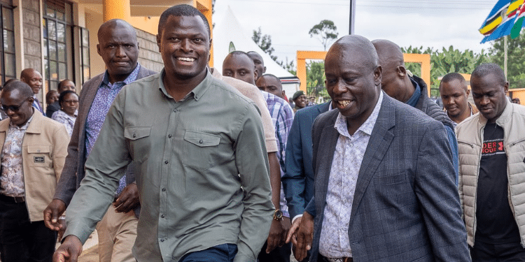 Kiharu Mp Ndindi Nyoro With Former Deputy President Rigathi Gachagua. Photo Ndindi Nyoro Fb