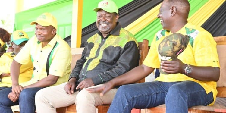 Uda Clarifies Kindiki'S Role In New Party After Merger With Anc President William Ruto , Musalia Mudavadi And Dp Kithure Kindiki. Photo/ Pcs