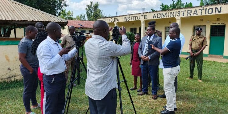Tveta Officials At Olifa Institute Of Business Studies In Rongo Town . 