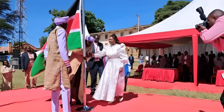 Pastor Dorcas Presiding Over A Prayer Meeting In Nyeri