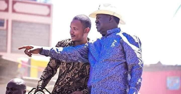 Former Prime Minister Raila Odinga And Embakasi East Mp Babu Owion During A Past Campaign. Photo/ Babu Owino Fb.