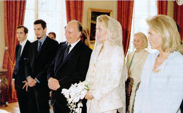 Aga Khan Troubled Marriages: Married Twice, Divorced Twice Aga Khan And German-Born Princess Gabrielle Zu Leiningen During Their Wedding Held At The Aga Khan'S French Residence Aiglemont