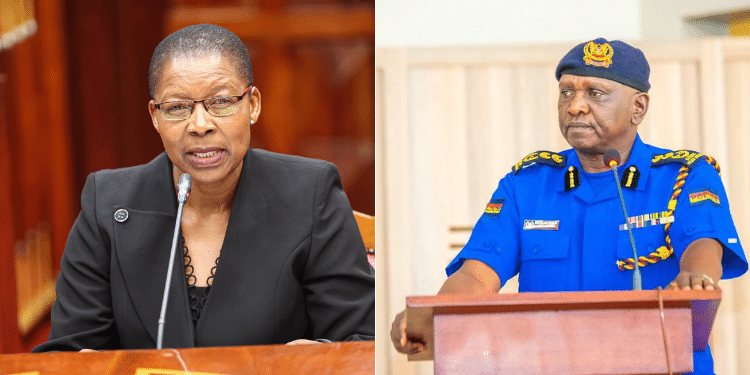 Mudavadi, Murkomen And Kanja Sued As Tiff With Sudan Escalates A Collage Of Attorney General Dorcas Oduor And Ig Douglas Kanja. Photo/ Parliament. Nps