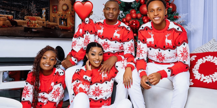 Kennedy Rapudo, Amber Ray And Their Children. Photo/Amber Ig