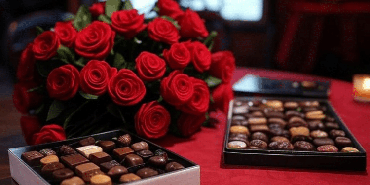 Top Romantic Events To Attend This Valentine'S Valentine'S Grok Photo Of Flowers And Chocolate. Photo/Grok