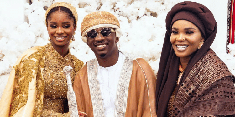 Juma Jux,Priscilla Ojo And Iyabo Ojo At The Wedding. Photo/Iyabo Ig