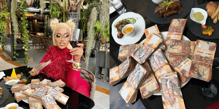 Vera Sidika At A Restaurant. Photo/Sidika Ig