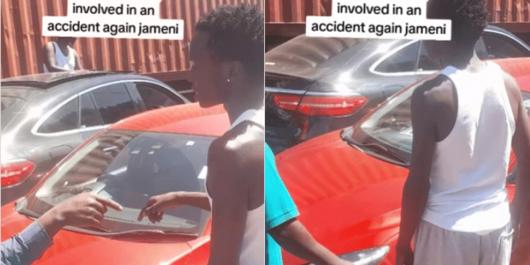 Kenyan Prince Involved In Accident In His Mercedes Gle Collage Of Images At The Accident Scene Involving Kenyan Prince. Photo/Screengrab Ngc