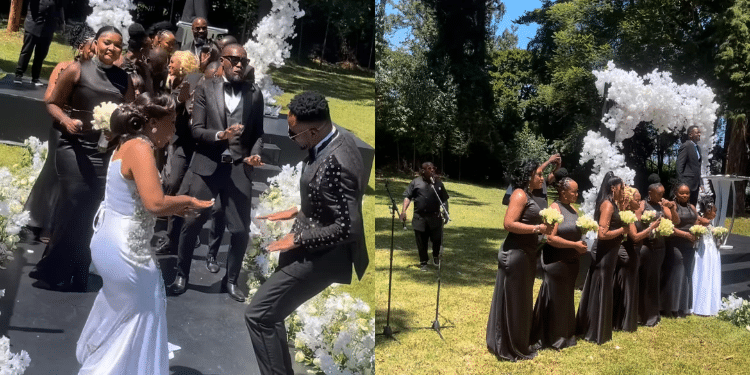 Collage Of Dj Mo And Size 8 Wedding. Photo/Screengrab