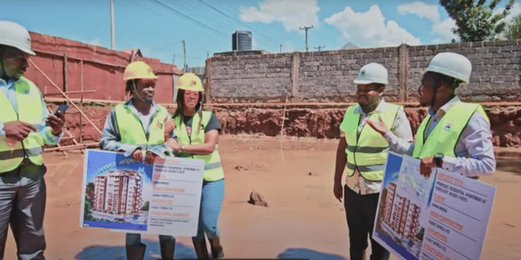 Diana Marua And Bahati At The Construction Site. Photo/Youtube Screengrab