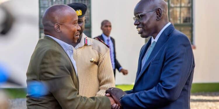 Dp Kithure Kindiki And Basic Education Ps Belio Kipsang At Jamhuri High School On February 1, 2025. Photo/Dpcs. Uwezo Fund